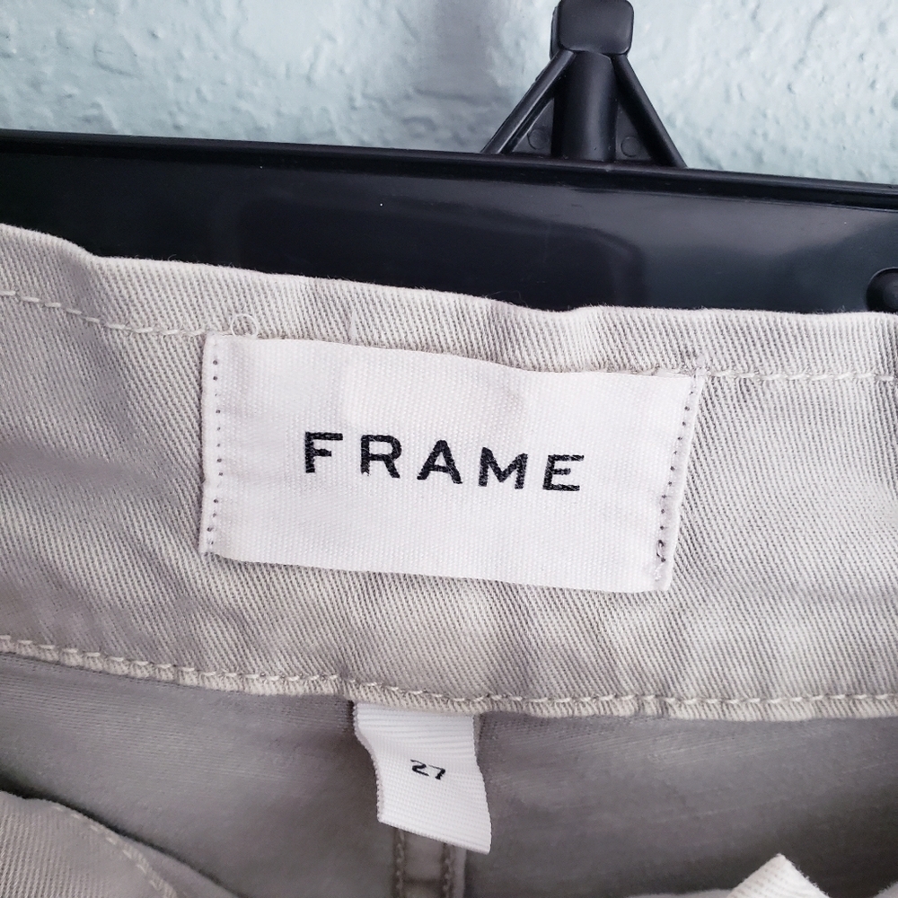 Frame Denim Washed Out Pale Olive Safari Belted Cargo Pants - Picture 6 of 9